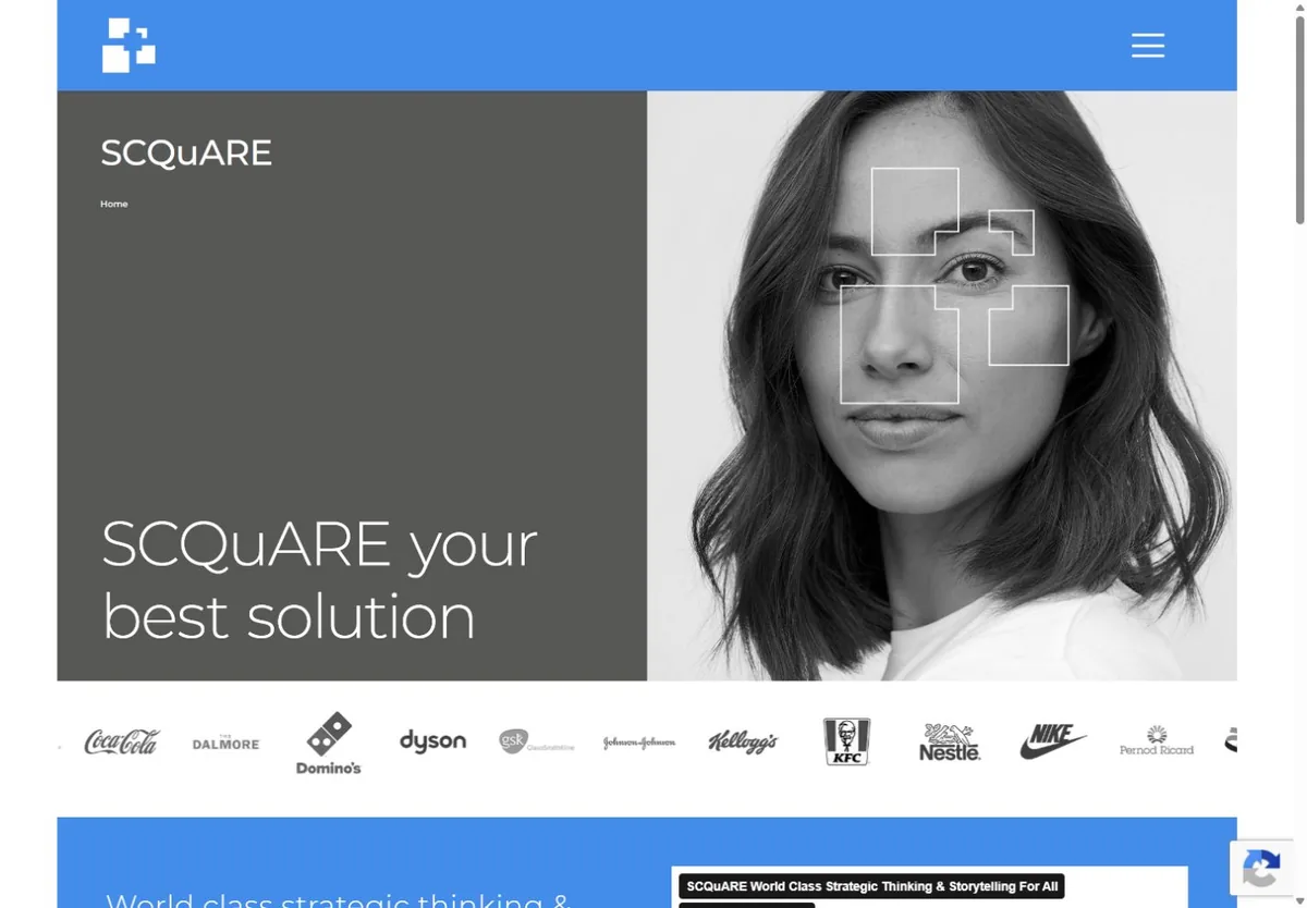 SCQuARE website homepage — Business training & consultancy project by MyWebDeveloper